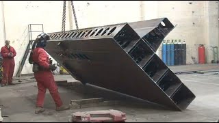 Explore steel girder fabrication process Steel bridge fabrication and installation [upl. by Eldred]