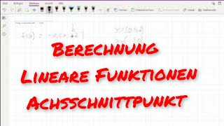 Berechnung Lineare Funktionen [upl. by Enined]