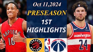 Toronto Raptors vs Washington Wizards GAME Highlights  Oct 11 2024  NBA TODAY  NBA HIGHLIGHTS [upl. by Helsa14]