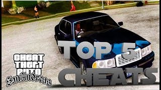 Top 5 Cheats GTASan Andreas PC [upl. by Pelage835]