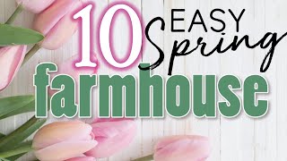 10 Farmhouse Decor Spring Crafts  EASY Dollar Tree DIYS [upl. by Atneuqal]