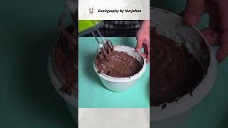 Whipped cream frosting recipe with Chocolate youtubeshorts chocolatecake viralshorts [upl. by Otrebile]