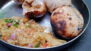 Litti Chokha Recipe  Village Style Litti Chokha  Bihar  chokha  Litti recipe [upl. by Perusse72]