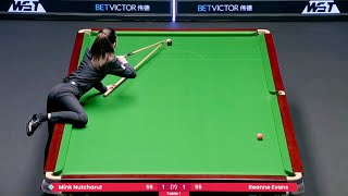 SNOOKER LUCK OR SKILL  REANNE EVANS VS MINK NUTCHARUT ENGLISH OPEN QUALIFIERS 2024 [upl. by Eellah]