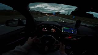 Cruise into Sun Rise on German Highway 2024 BMW 220d xDrive Cockpit View car sound only [upl. by Selda]