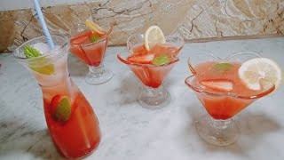 مخيطو فرولة عصير منعش على طاولة إفطار رمضان 2022 Mojito âu Fraise [upl. by Anilorac]