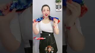 Brilliant Tie tips 🎀 silk scarf styles for girls 窍小门 丝巾系法 scarf silkscarf fashion shorts [upl. by Iroc]