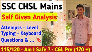 SSC CHSL Mains Exam Review  Self Given Analysis ssc cgl chsl chslmains [upl. by Nahtanaoj]