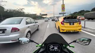 cara bawa Kawasaki modenas zx25R SE  iphone 16 review balik kerja petang [upl. by Ysak995]