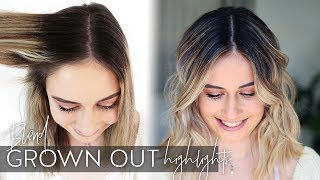 How to blend grown out highlights into balayage using three different hair color techniques [upl. by Pollitt718]