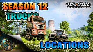 Snowrunner Trucks amp Upgrades Locations Season 12 [upl. by Egag]