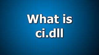 What is CIdll  How to Fix Cidll Corrupt and Missing Error [upl. by Sanson]