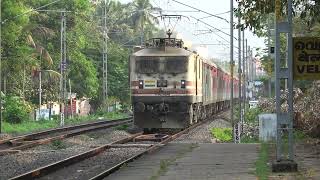 LTT Garib Rath Express 12202 Thiruvananthapuram North Kochuveli KCVL to Mumbai at Kozhikode [upl. by Carling]