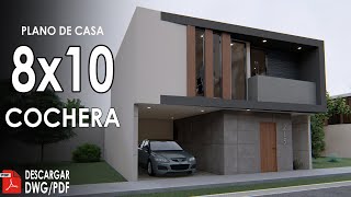 Plano de casa de 8x10 metros [upl. by Asiralc]