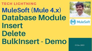 Mulesoft Database Module  Insert  Delete  Bulk Insert  Table  Mule4  How to insert records [upl. by Naerol]