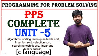 pps complete unit 5  c language complete unit 5 explaination  programming for problem solving [upl. by Ogilvie]