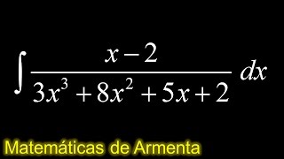 integracion por fracciones parciales ejemplo 58 [upl. by Mackey]