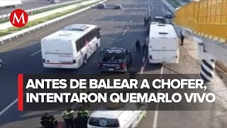 Un chofer es asesinado en la autopista México  Pachuca [upl. by Yeslrahc]