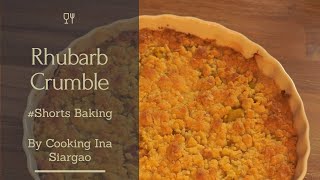 The Perfect Rhubarb Crumble  Satisfying Food Video  shorts [upl. by Enylhsa298]