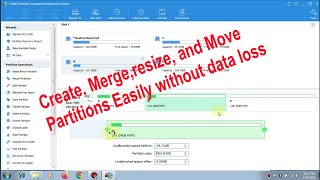 Create Merge and Move Partitions Easily without data loss With AOMEI Partition Assistant Pro [upl. by Arabela]