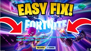 How To Fix UNABLE TO LOG INTO EPIC GAMES ACCOUNT How TO Log Into Fortnite [upl. by Noillid]