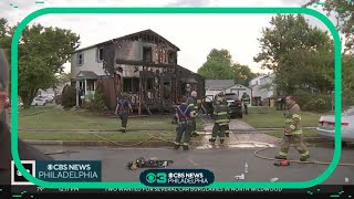 Pennsauken Township home heavily damaged following fire 5 people injured [upl. by Nylessoj]