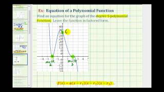 Ex2 Find an Equation of a Degree 5 Polynomial Function From the Graph of the Function [upl. by Madid]