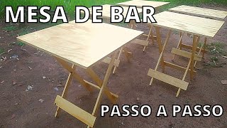 ✅PASSO A PASSO COMO FAZER MESA ABRE E FECHA DE BAR COM PALETESWoodWorkingPallet [upl. by Nakre]