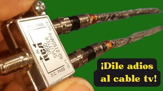 Colocas cable coaxial y splitter al revés😱 Dile adios al cable tv¡ Mira todos los canales gratis [upl. by Niroht]