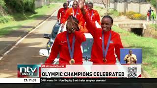 President Ruto hosts the Kenya Olympics team to a breakfast handed back Kenyan flag [upl. by Siduhey]