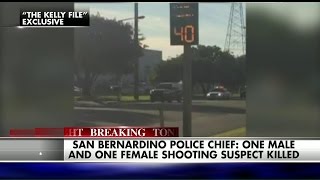 WATCH Police and San Bernardino Shooting Suspects Exchange Gunfire [upl. by Carlstrom595]