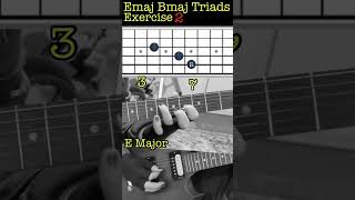 Major triads guitar lessons sweeppicking musictheory Emaj triad Bmaj triad triads [upl. by Dre741]