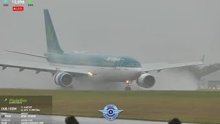 Rainy Monday Spray Airliner Action  Dublin Airport LIVE Plane Spotting ✈️ 02092024 [upl. by Montague394]