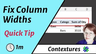 Quick Trick to Fix Excel Column Widths [upl. by Nayrda]