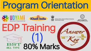 Module I Program orientation Pmegp Edp training Questions and Answers ।। BST ALL TIPS ।। [upl. by Dlaniger]