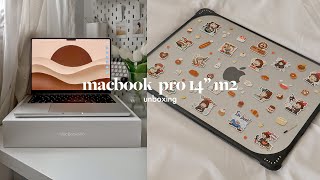 📦 unboxing MacBook Pro M2 silver 2023  set up amp first impressions aesthetic 💻☁️✨ [upl. by Sella]