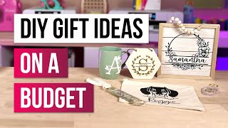 🤑 DIY Personalized Budget Gift Ideas with Cricut for 2023 [upl. by Yleoj]