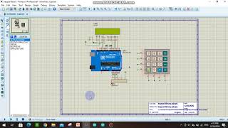 AKSES KEYPAD MANUAL DAN MENGGUNAKAN LIBRARY BADA PROTEUS [upl. by Marl173]