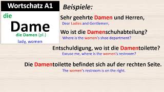 Wortschatz A1 Dame [upl. by Lallage]