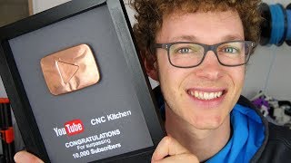 10k Copper YouTube Play Button  Copper plating 3D prints  giveaway [upl. by Kentiga]