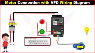 Motor Connection with VFD Wiring Diagram [upl. by Dominique]