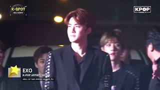 🔵 HD EXO  MBC Show Champion 쇼챔직캠 Manila 2018 Red Carpet CU [upl. by Eve]