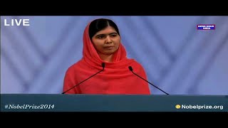 Malala Yousafzai FULL SPEECH at NOBEL prize ceremony [upl. by Ecirahc]