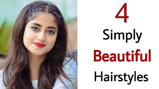 4 Simple pretty hairstyles  new easy hairstyles for girls  new hairstyle [upl. by Xonk]