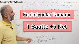 1 Saatte Fonksiyonlar Tamamı  5 Net öğrenmegarantili [upl. by Hgielyak]