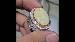 Natural Rainbow Yellowish White Opal Kalimaya Ethiopia No Treatment 2112 carats Certificate MRI lab [upl. by Kotta]