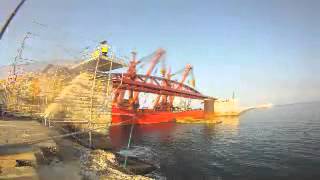 St Elmos Footbridge  Bridge placement at Vallettas Grand Harbour 2011 10 05 [upl. by Perkins]