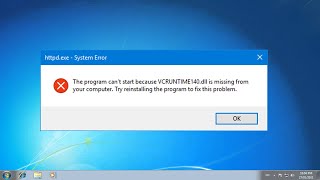 VCRuntime140DLL Is Missing On Windows 7 Fix [upl. by Matias125]