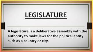 Legislature  Types of Legislature  Bicameral Legislature and Unicameral Legislature  UrduHindi [upl. by Mead]