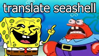 translate seashell into french 😂 l spongebob meme [upl. by Silado]